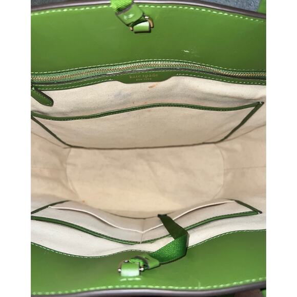 Kate Spade The Pier Palm Fronds Canvas Medium Tropical Boho large Tote purse - Picture 7 of 9